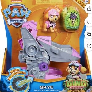 Brand New Paw Patrol Skye Dino Rescue Vehicle in Pink and Gray